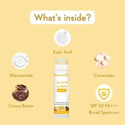 WishCare Ceramide Lip Balm with SPF 50 PA+++ (Natural) — view 2