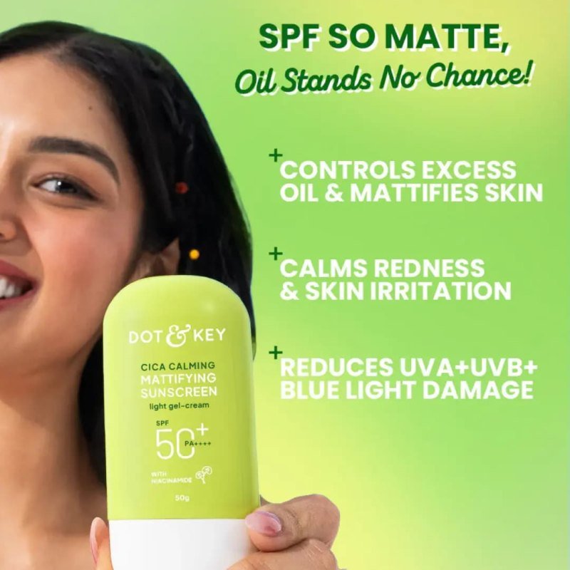 Dot & Key Cica + Niacinamide Mattifying Gel Sunscreen SPF 50+ PA++++