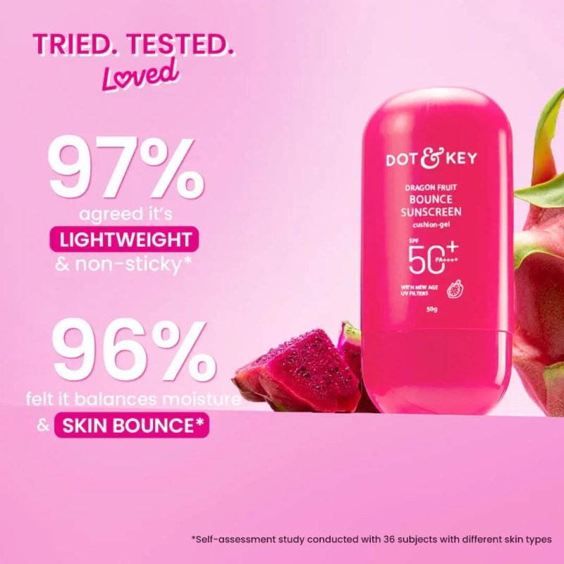 Dot & Key Dragon Fruit Bounce Gel Sunscreen SPF 50+ PA++++ With New-Age UV Filters